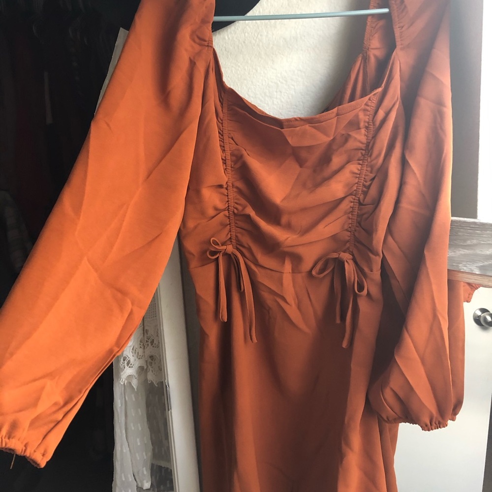 SHEIN Burnt orange summer dress